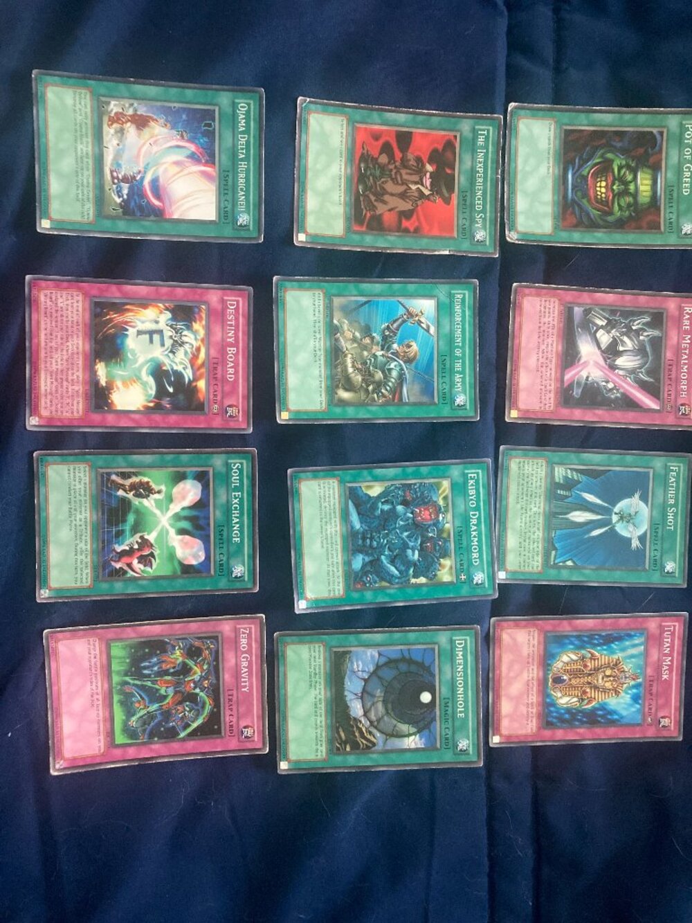 12 Yu-Gi-Oh 1996 Cards of all Kinds